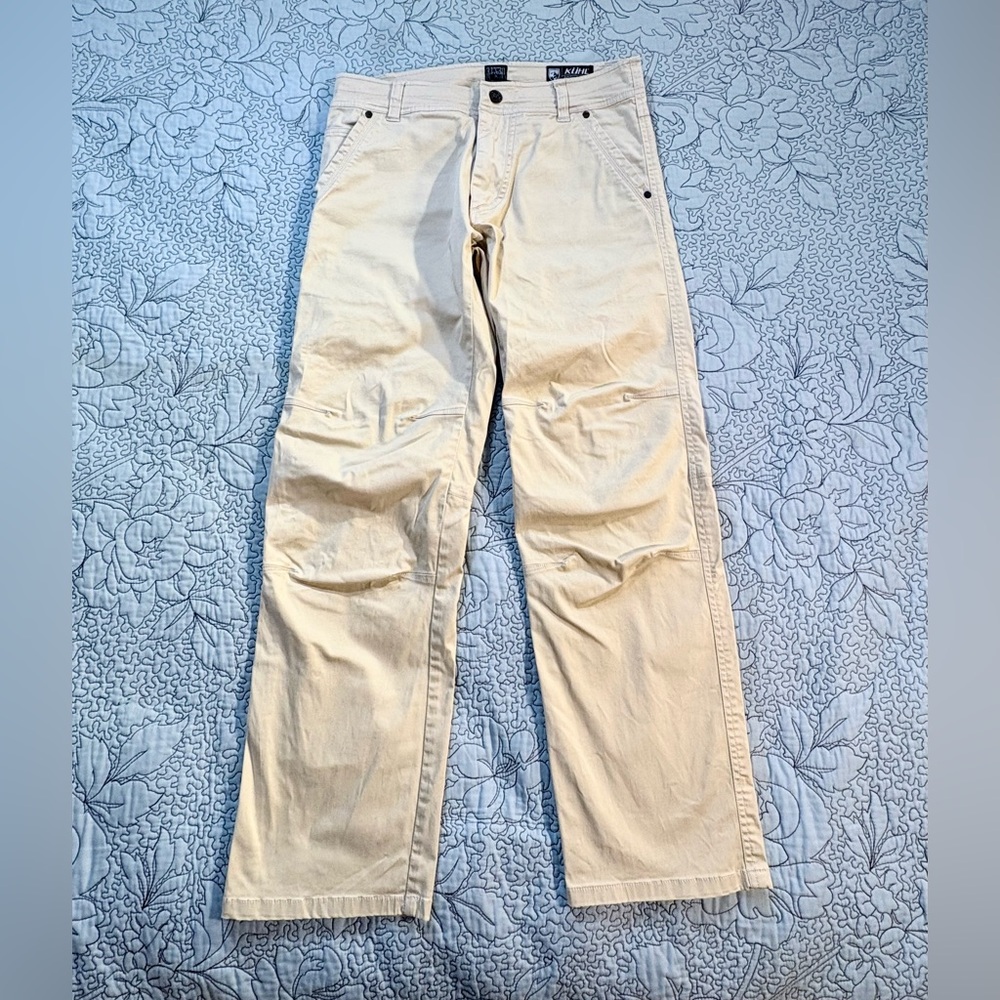 ♨️KÜHL The Slackr Pants Tan Performance Outdoor Mens 31x30💛 - Picture 2 of 14